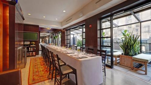 Conference Style Set Up in the Writer's Den at Library Hotel