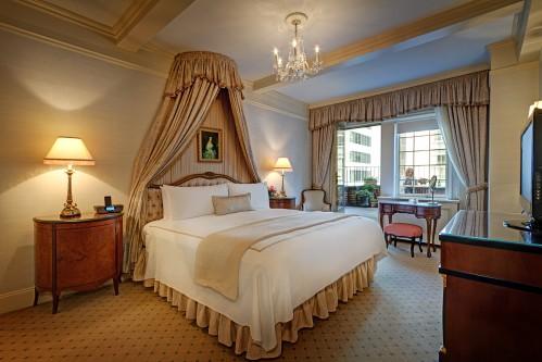 Bedroom of the Presidential Suite honoring Vladimir Horowitz at the Hotel Elysee