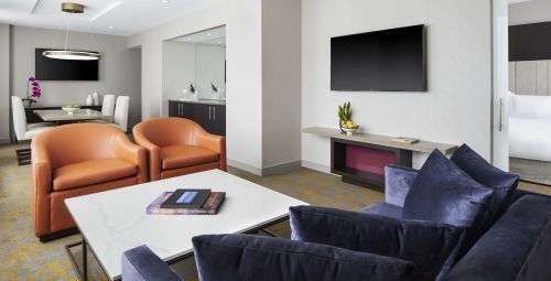 One Bedroom Suite Living Room at Hotel X Toronto