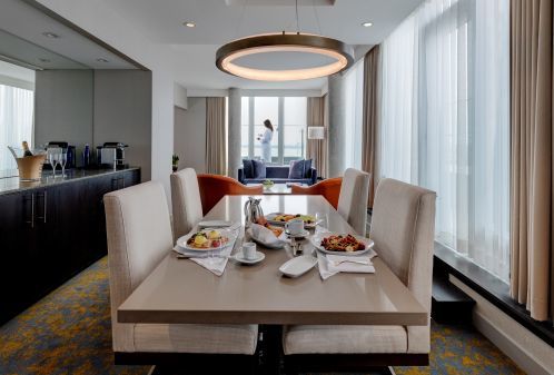 Breakfast Set Up in a Suite at Hotel X Toronto