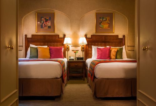 Our Mini Suites with two double beds are ideal for traveling families.